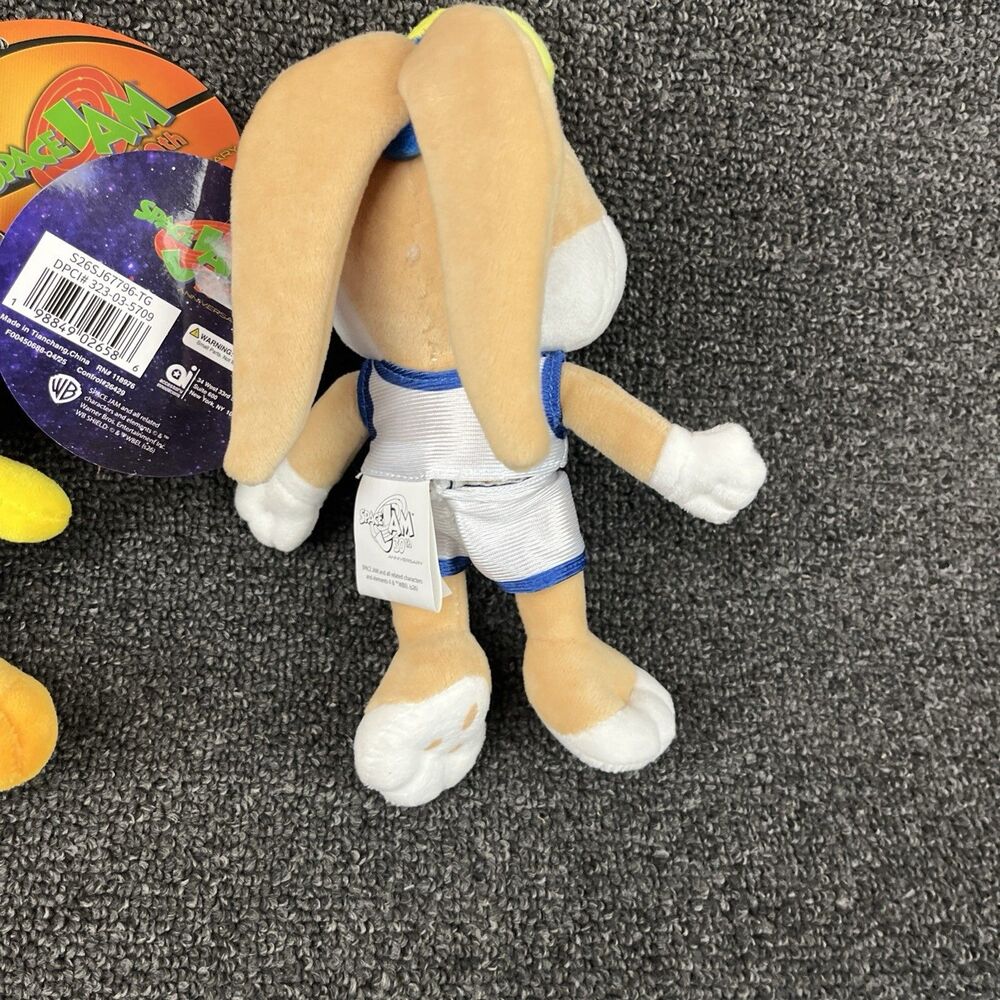 BNWT Space Jam 30th Anniversary Lola Bunny and Tweety 7 1/2" Plush Hanger Clip - Picture 4 of 5